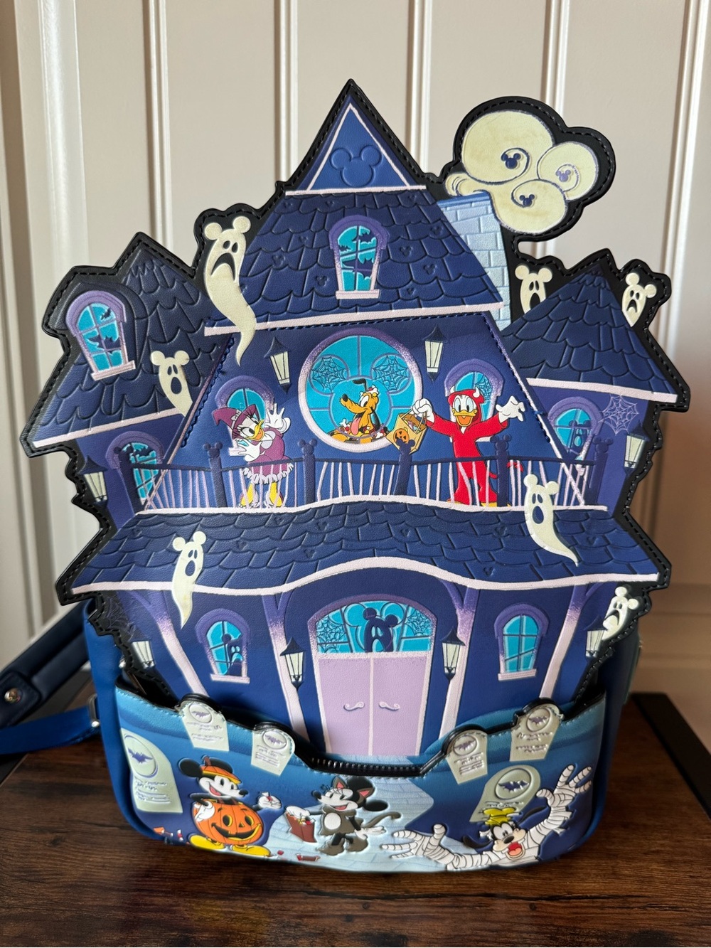 Disney Loungefly Mickey & Friends Haunted House Glow Halloween Mini Backpack
